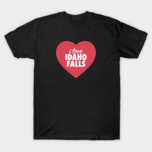 I Love Idaho Falls In Red Heart T-Shirt